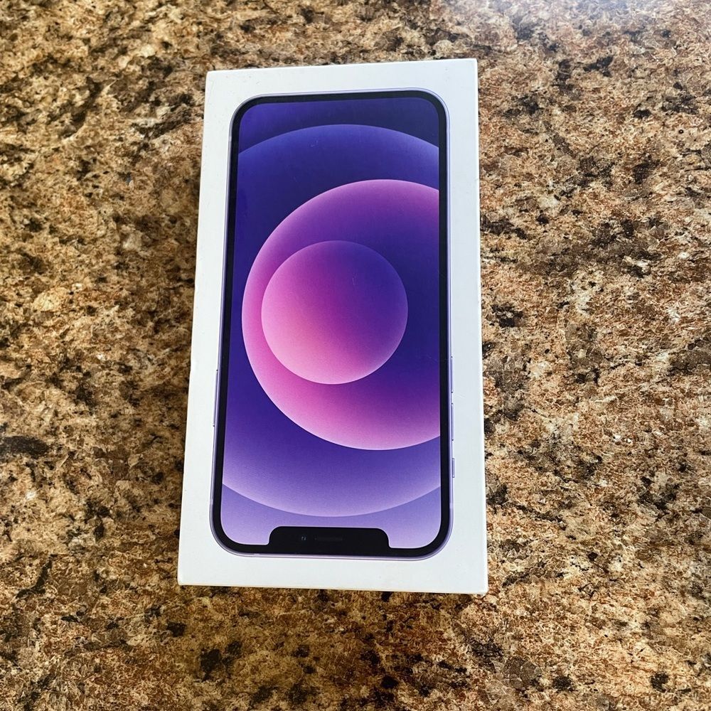 Apple iPhone in Vibrant Purple empty‎ box